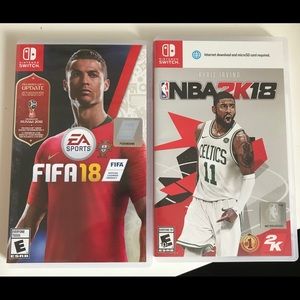 Nintendo switch games Fifa 18 & 2K 18
